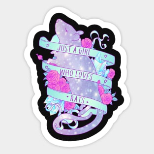 Just a Girl Who Loves Rats Sticker